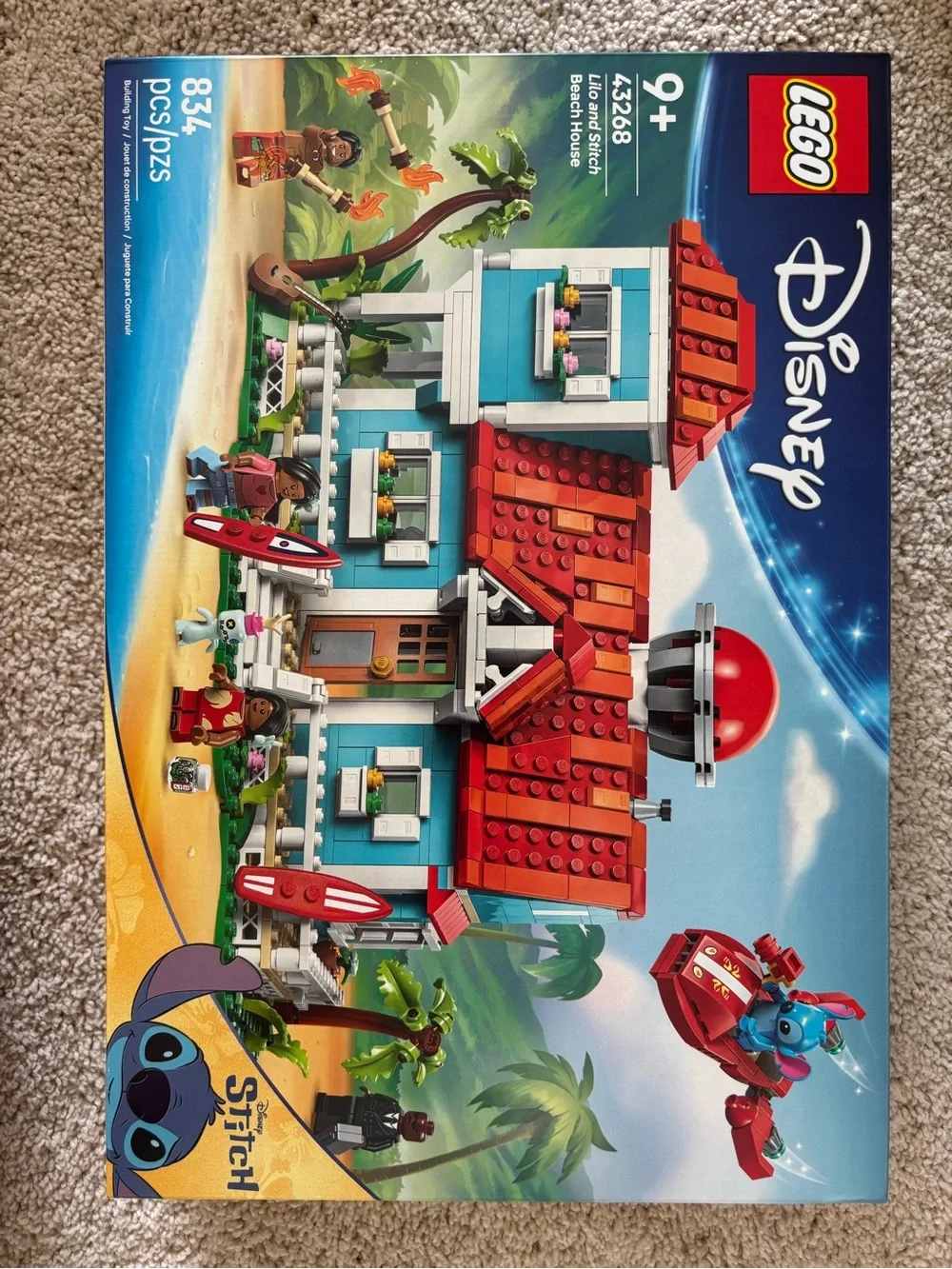 LEGO Disney Stitch Ohana Beach House - Blue & Red
